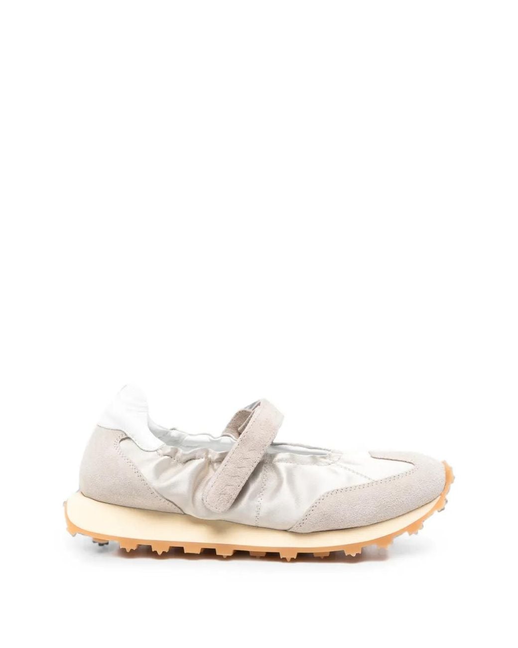 RUN OF White Bambola Touch-Strap Suede-Panel Sneakers