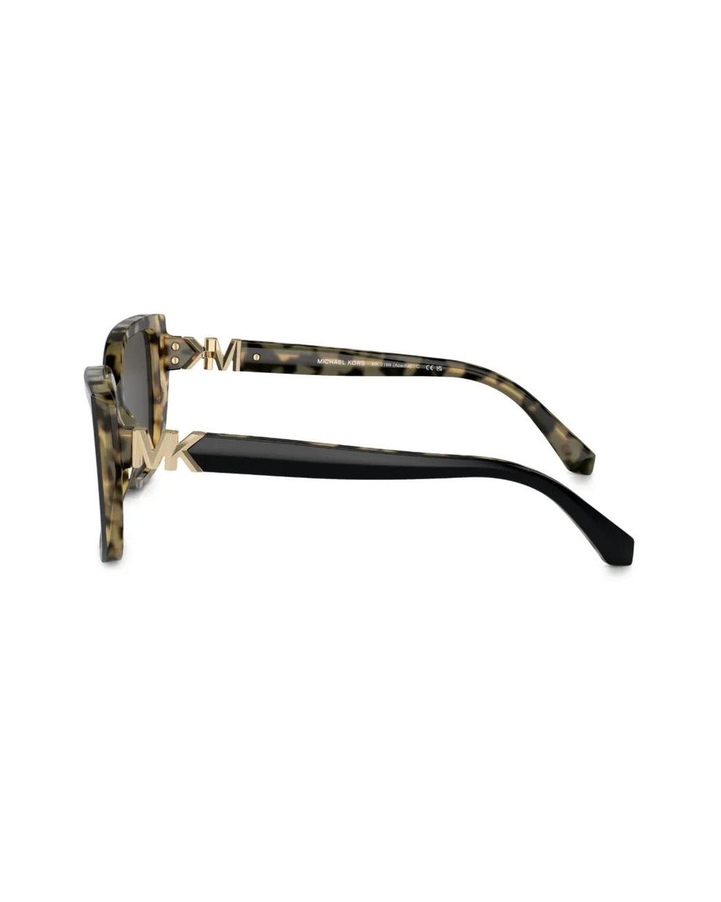 Michael Kors Black Acadia Square-Frame Sunglasses