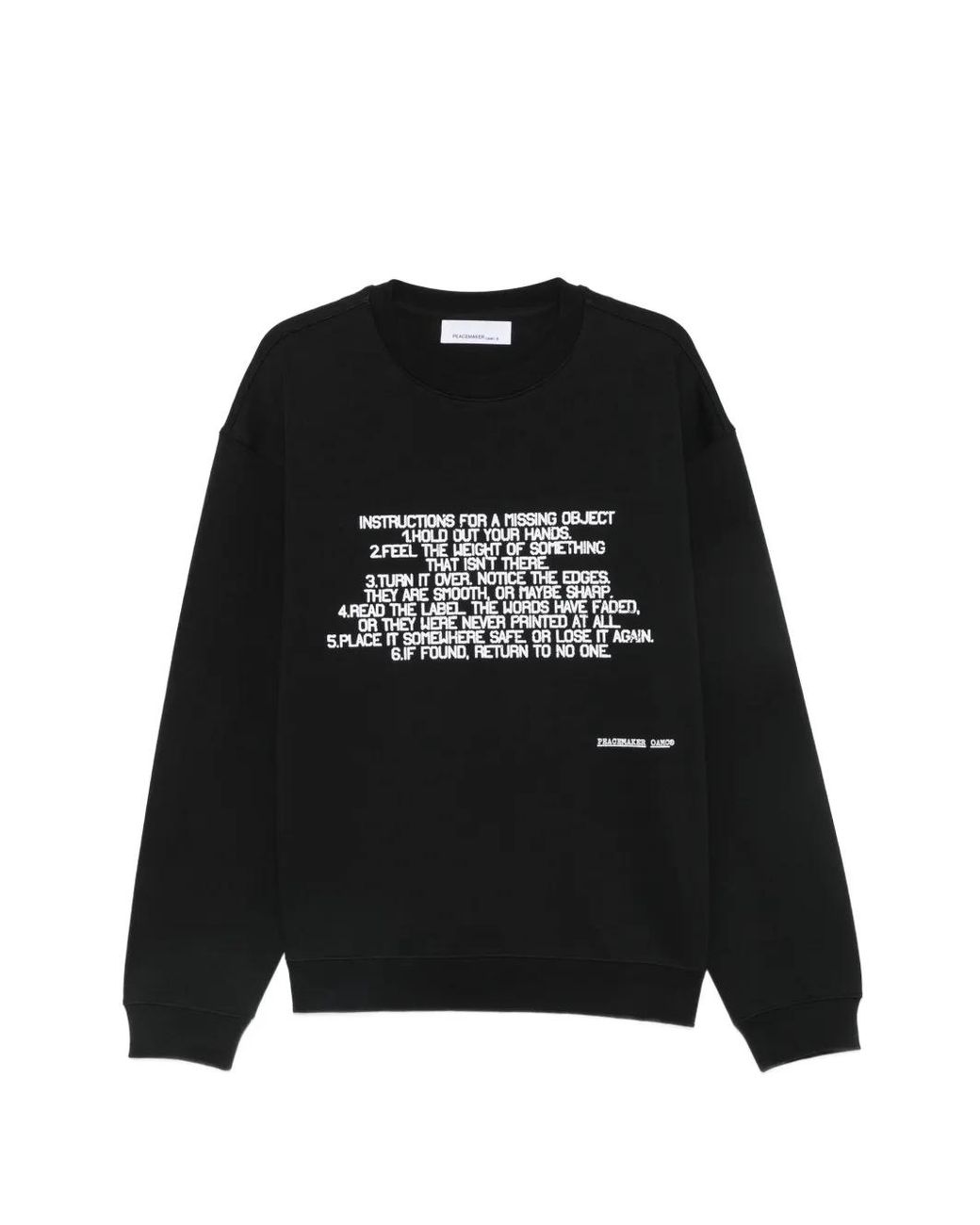 Oamc Peacemaker Trui Met Tekst in het Black voor heren