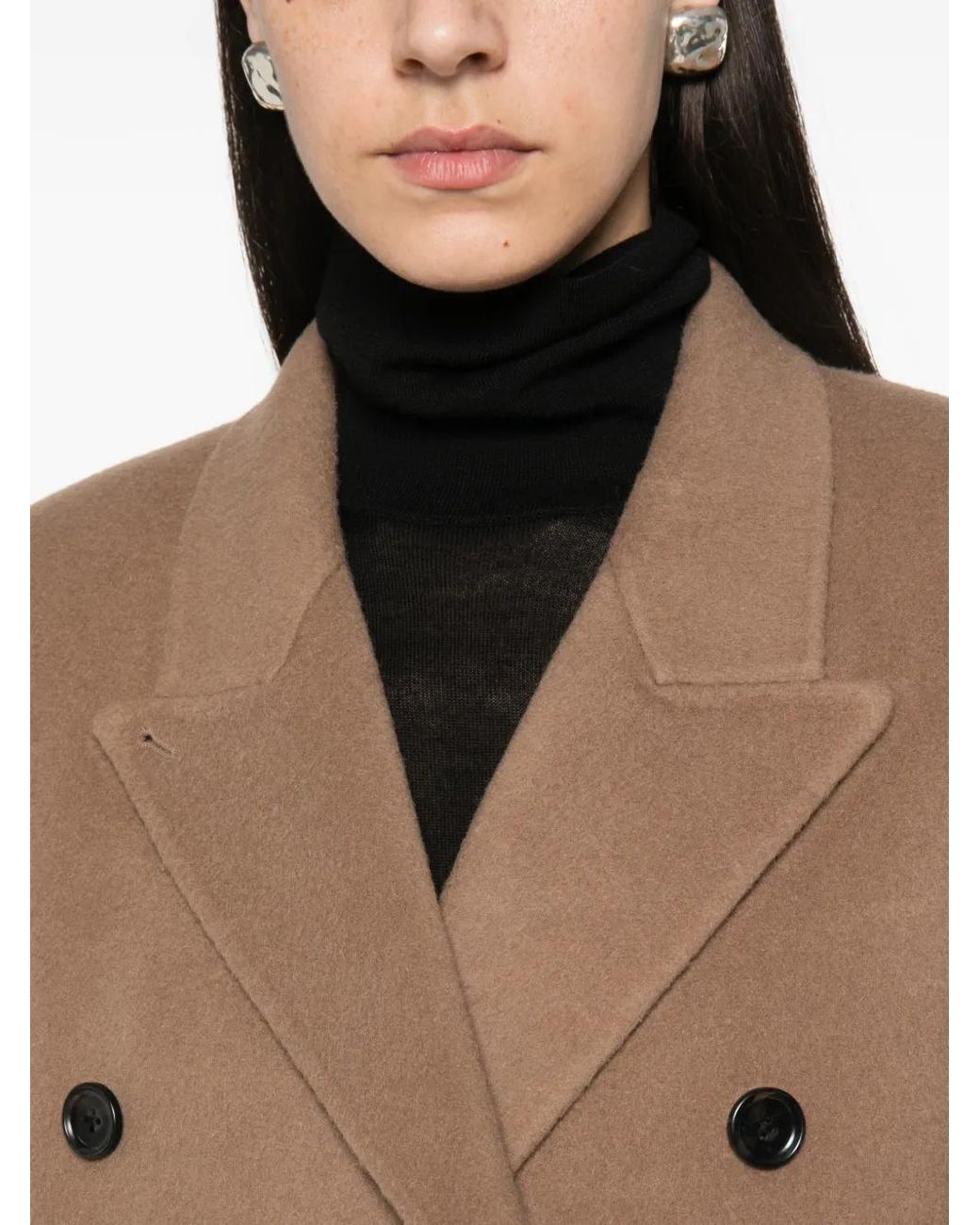 Almada Label Brown Deja Double-Breasted Coat
