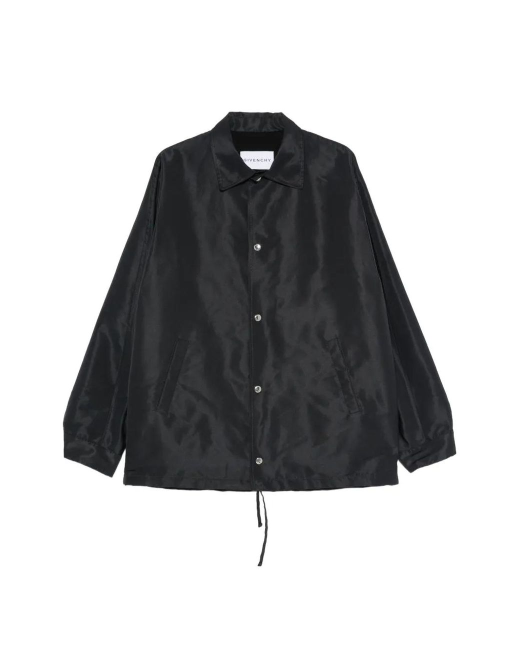 Givenchy Black Veste Coach En Polyfaille Brodée Paris for men