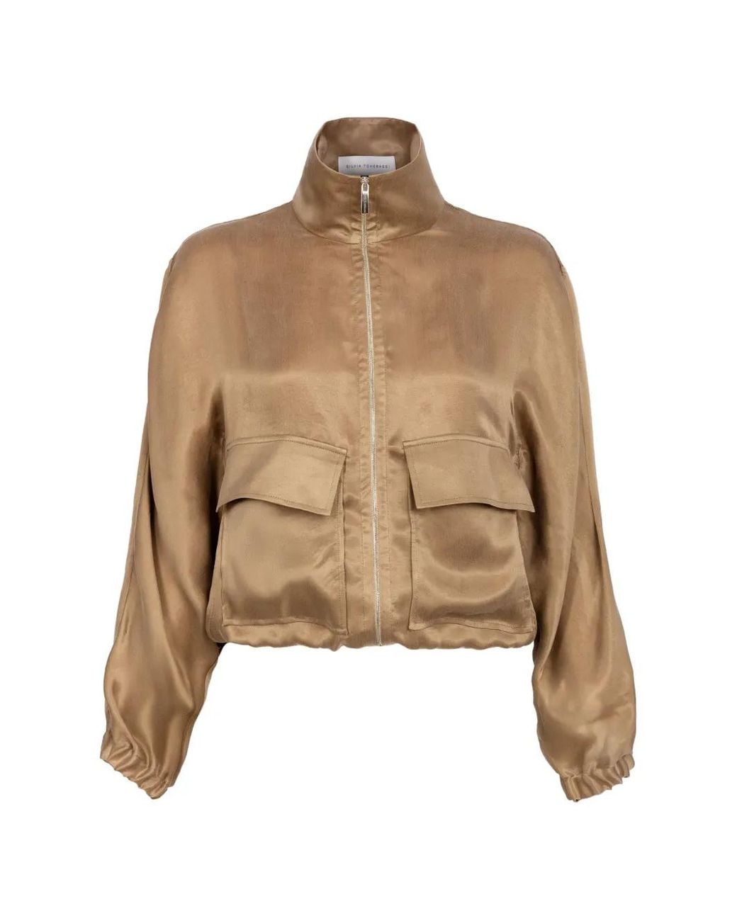 Silvia Tcherassi Natural Donata Zip-Up Jacket