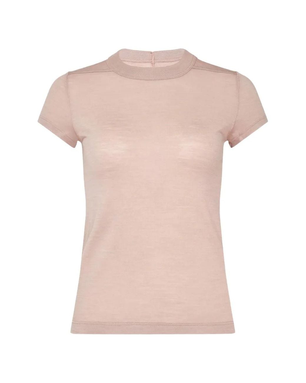 Rick Owens Pink T-Shirt À Design Ajusté