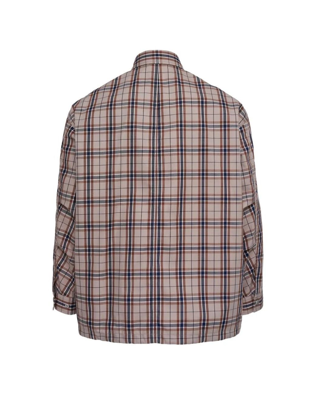 Comme des Garçons Brown Zipped Checked Jacket for men