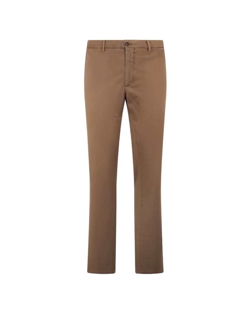 Moorer Natural Button-Fastening Chino Trousers for men