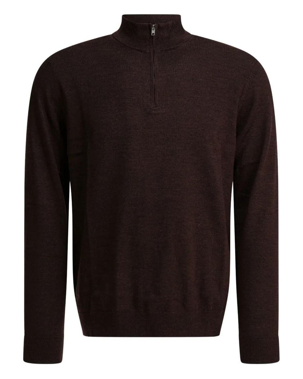 NN07 Black Zip-Neck Sweater for men