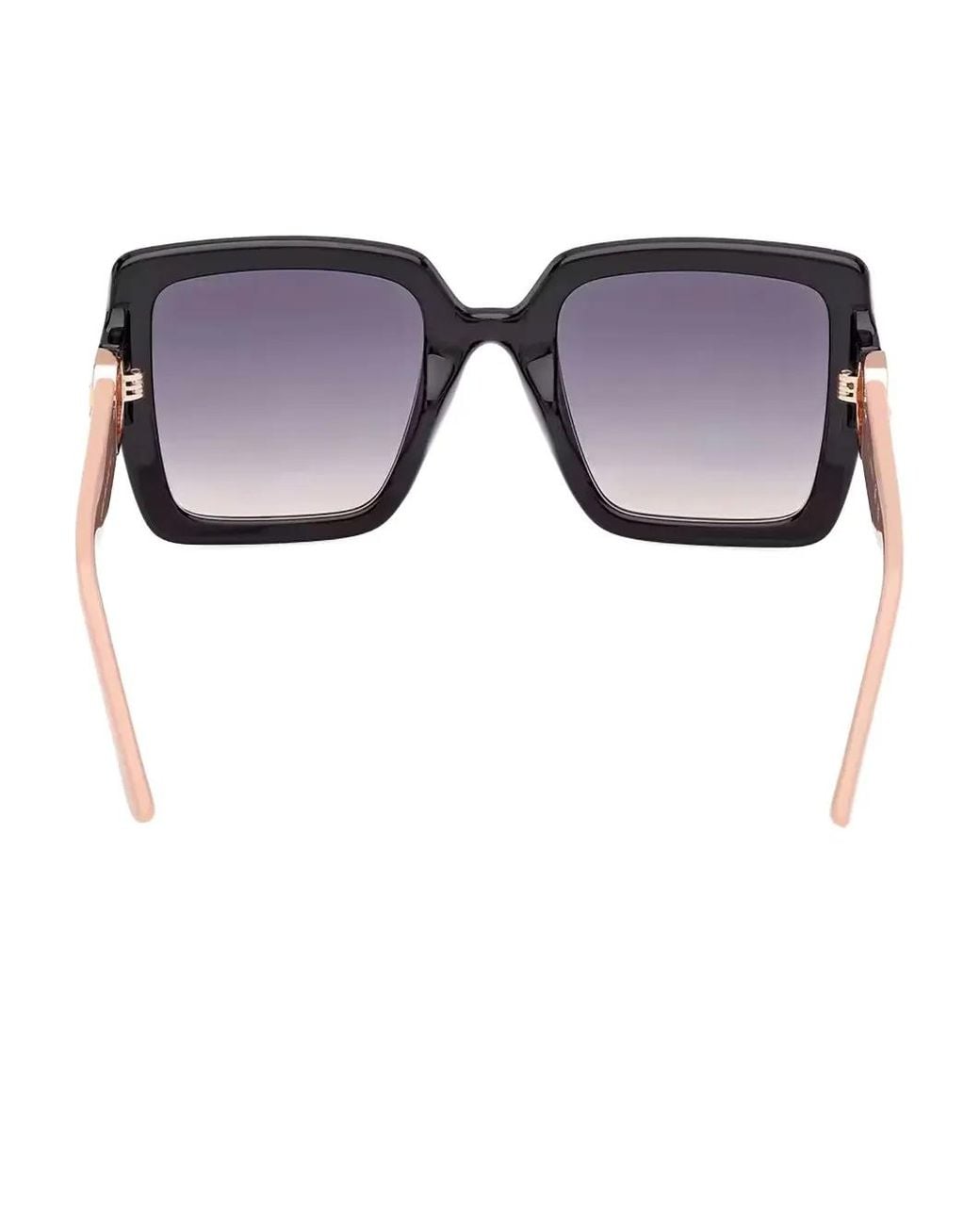 GUESS EYEWEAR Pink Logo-Plaque Square-Frame Sunglasses