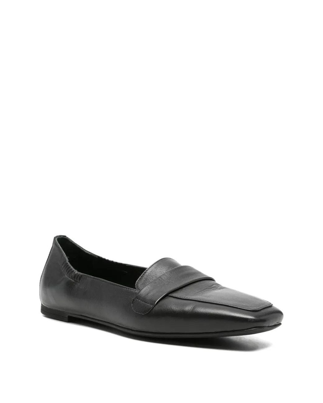SERGIO MORETTI FIRENZE White Square-Toe Leather Loafers