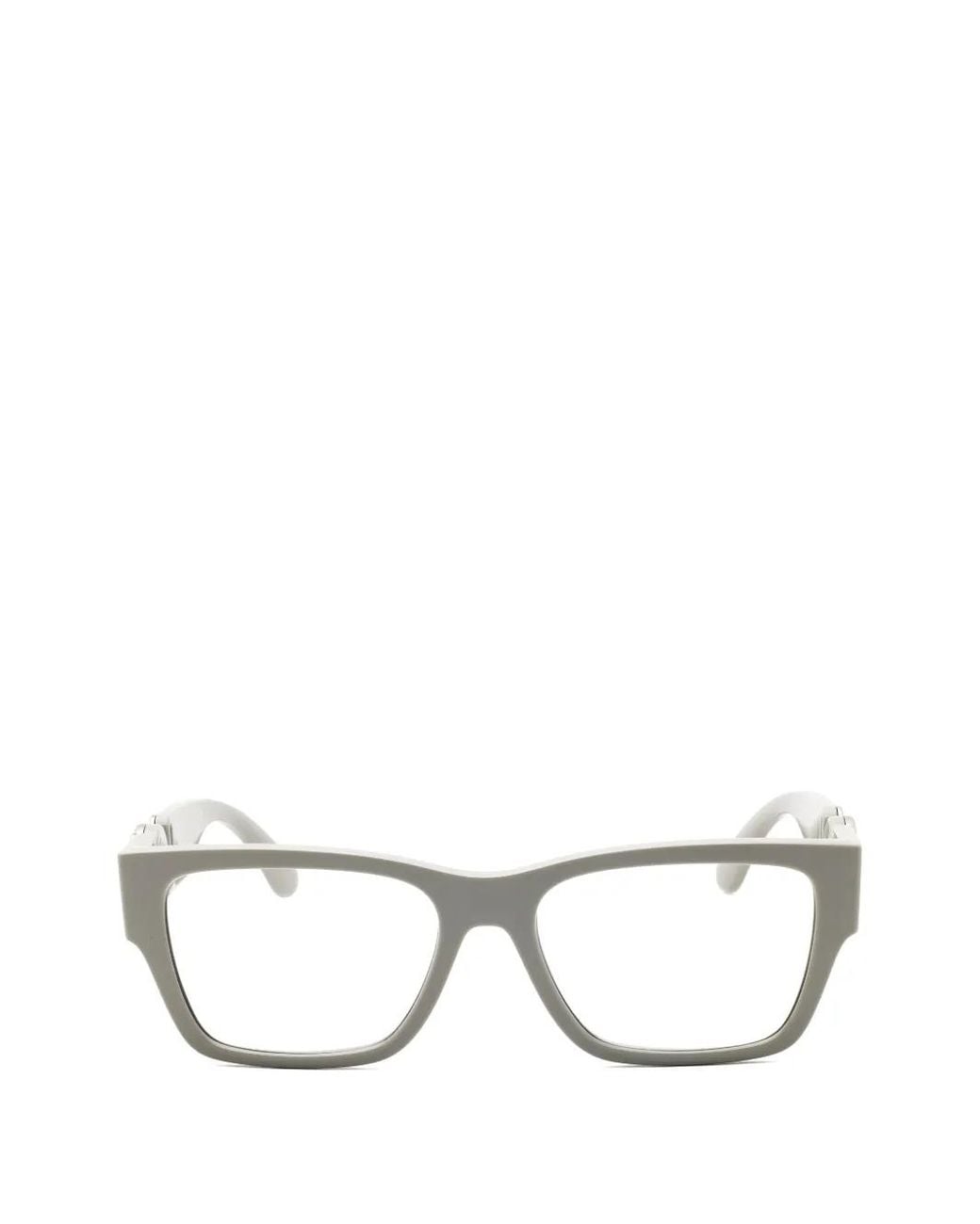 Versace White Rectangle-Frame Glasses for men