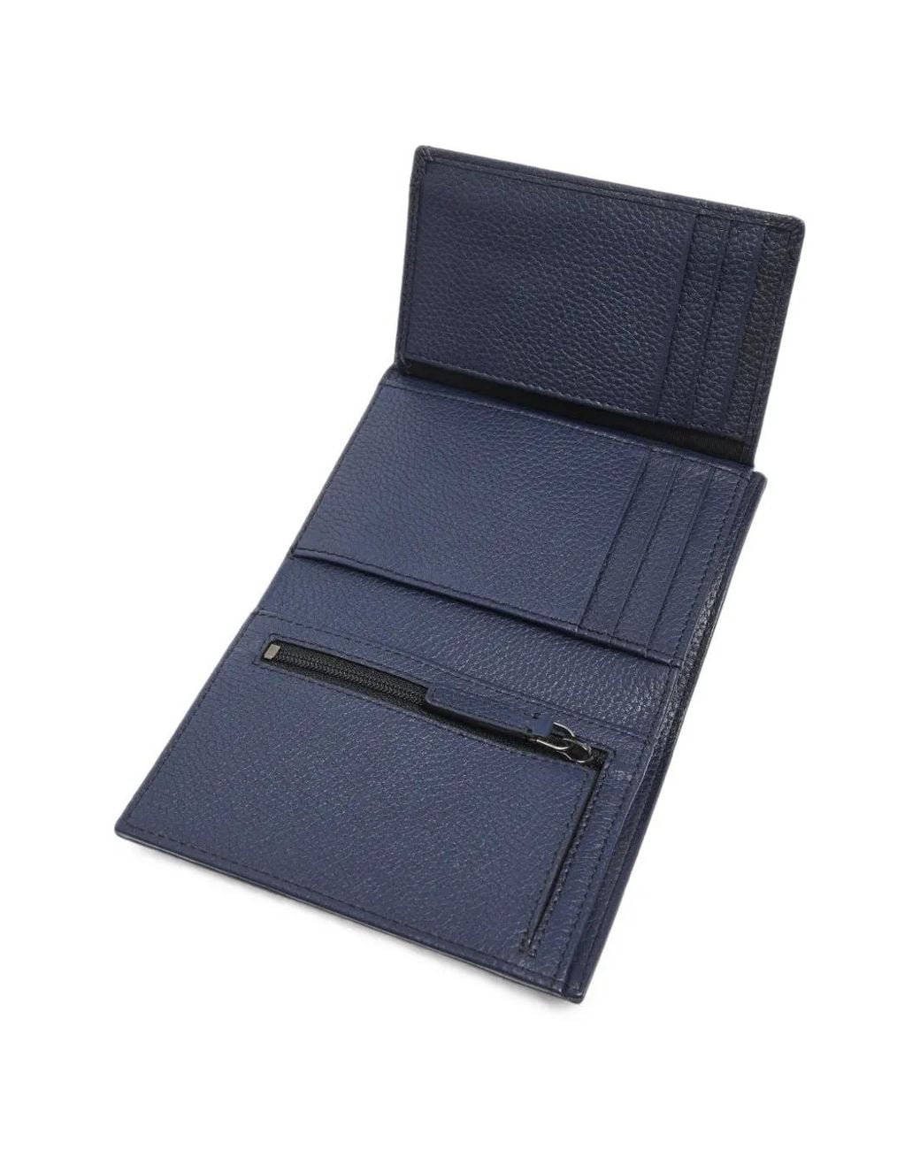 Lancel Blue Leon Grained Leather Wallet for men