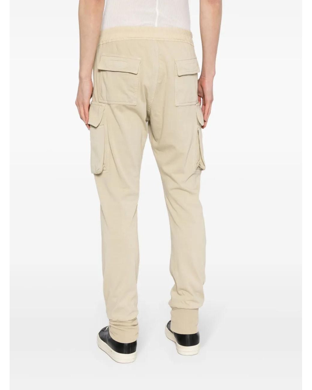 Rick Owens Natural Mastodon Cut Cargo Track Pants for men