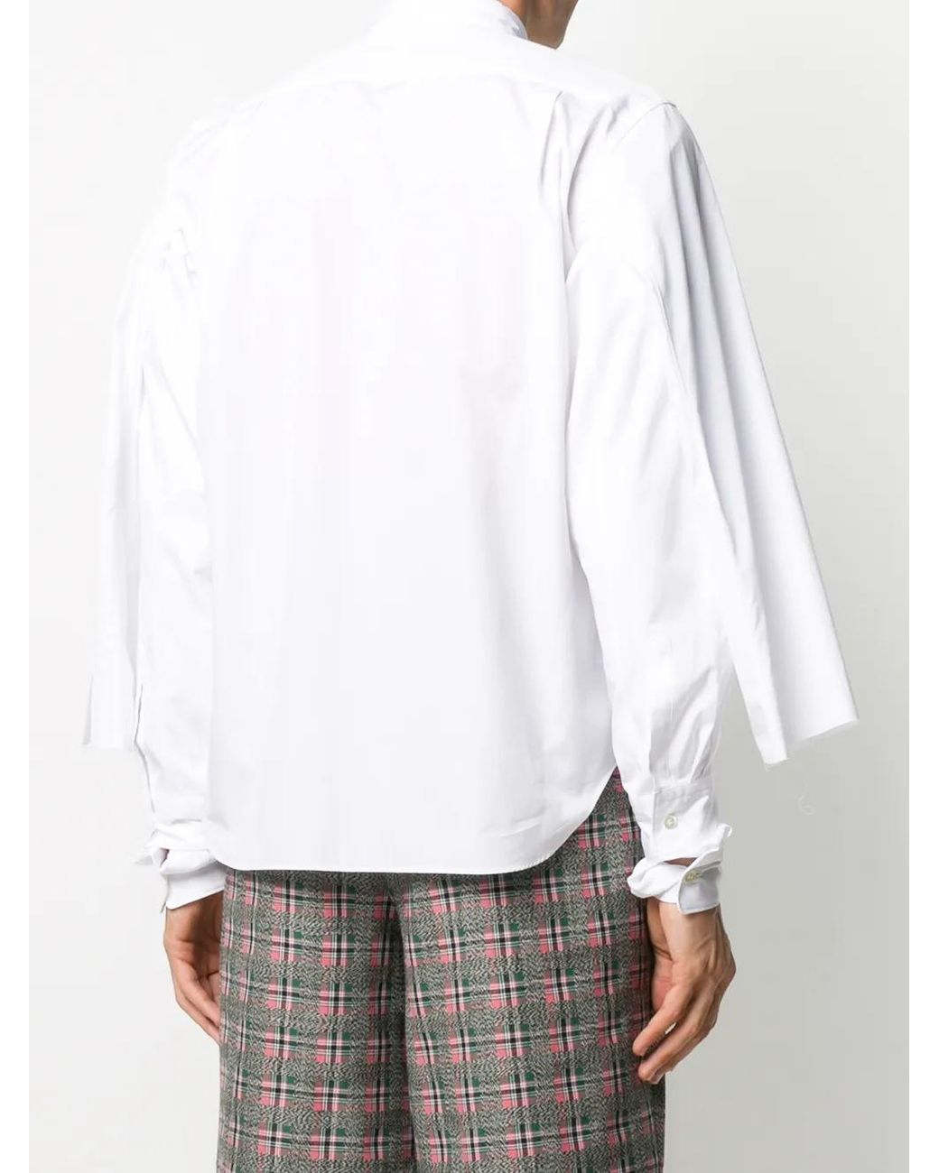 Comme des Garçons White Long-Sleeve Cotton Shirt for men