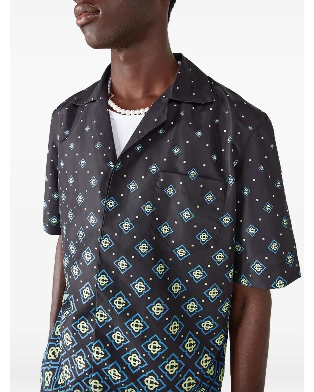Casablanca Gray Monogram Printed Shirt for men