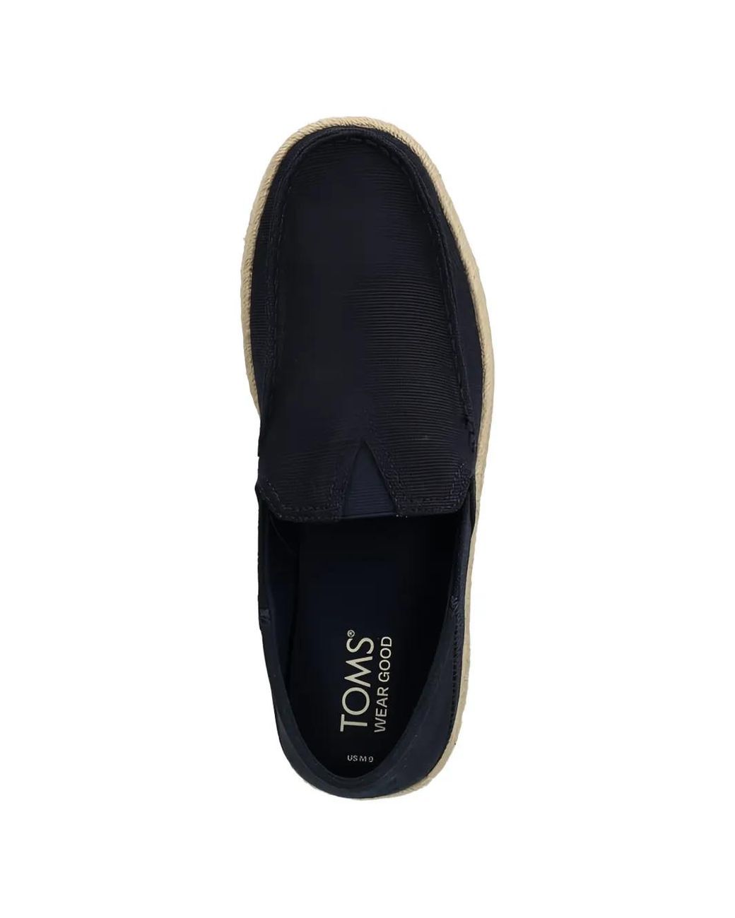 TOMS Blue Alonso Rope-Detail Loafers for men