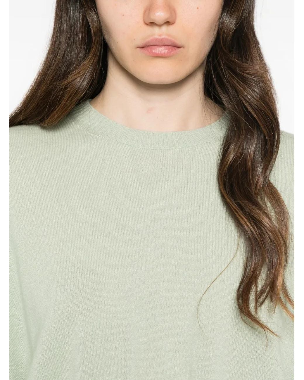 Twinset Green Ribbed-Trim Sweatshirt