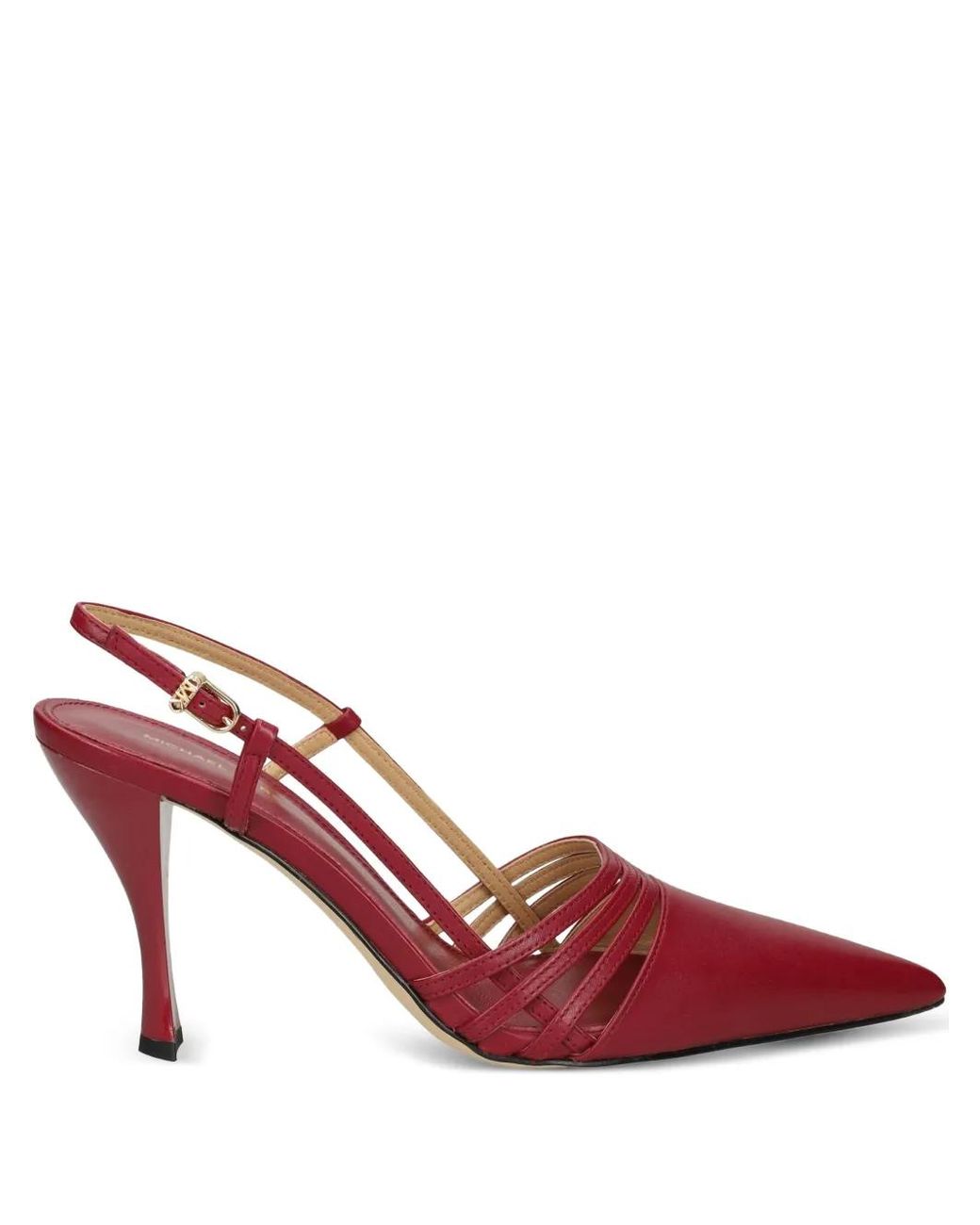 Michael Kors Pink 88Mm Haisley Pointed-Toe Strappy Slingback Pumps