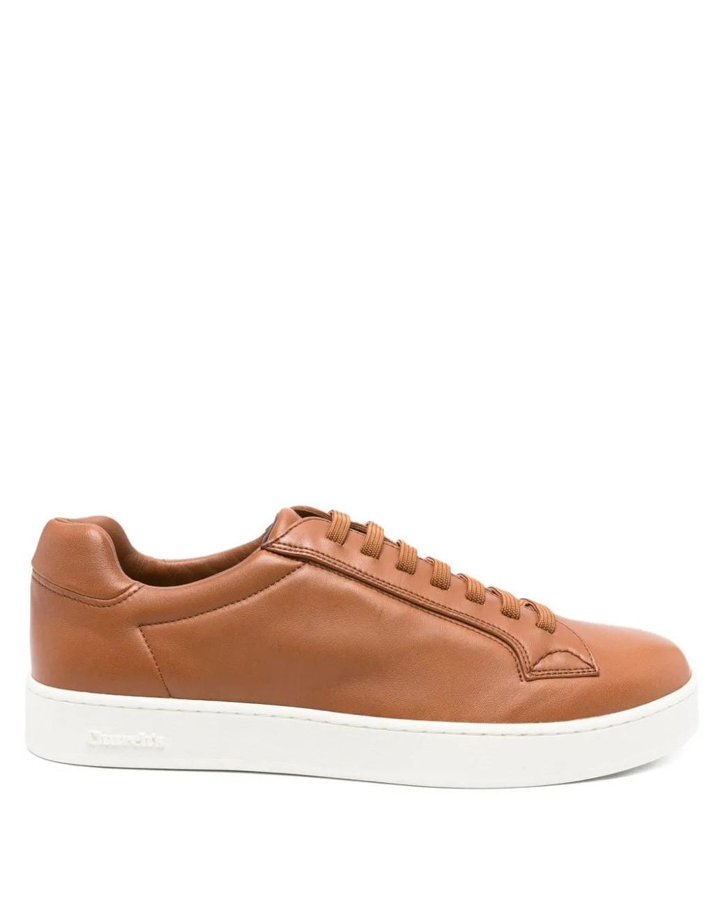 Church's Brown Elastic-Lace Leather Sneakers for men