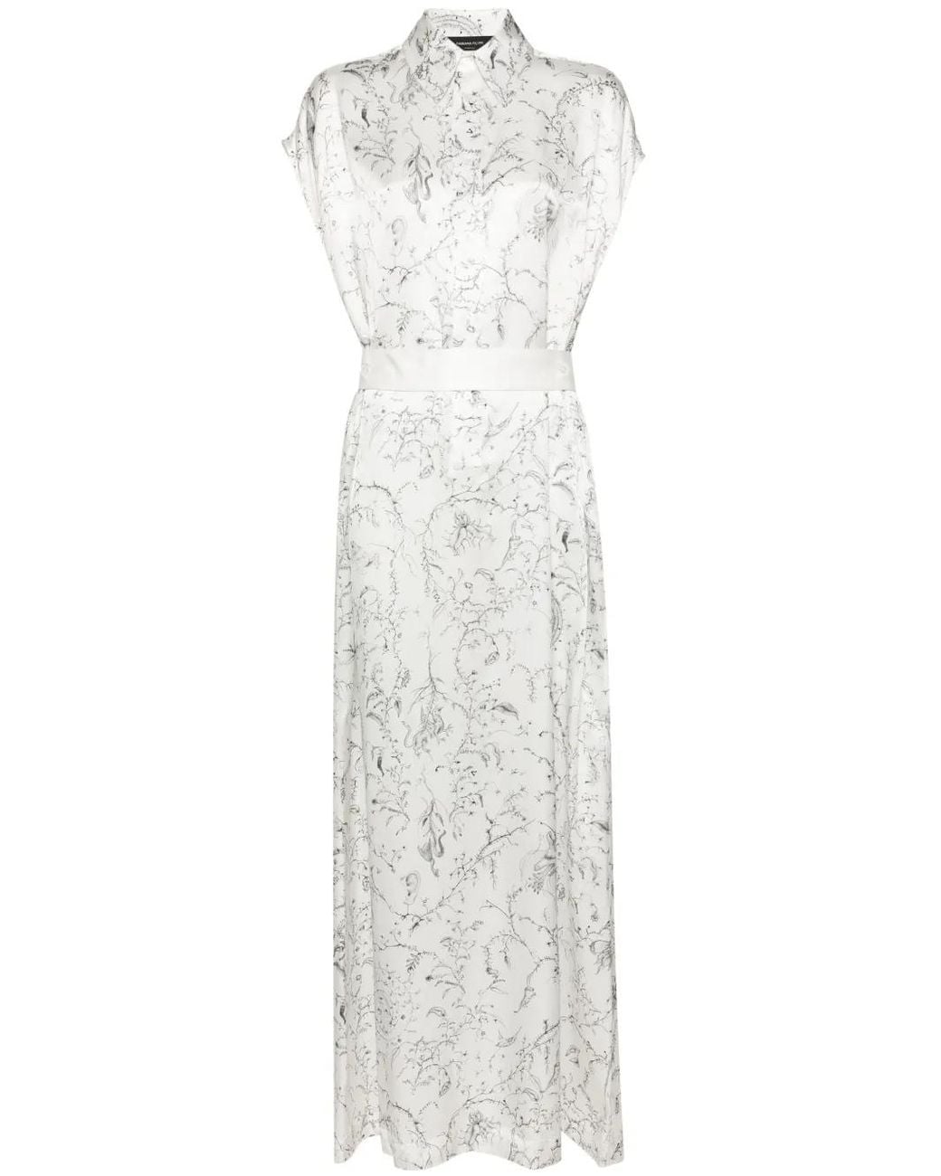 Fabiana Filippi White Elegant Silk Mini Dress For