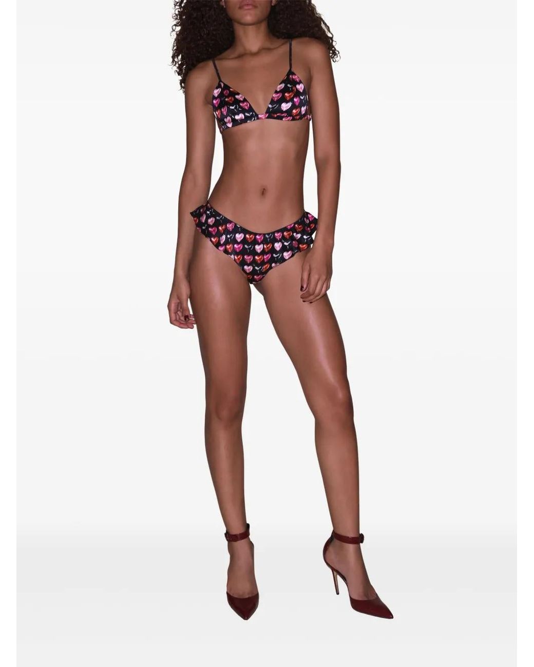 Fleur du Mal Red Luxe Triangle Bra