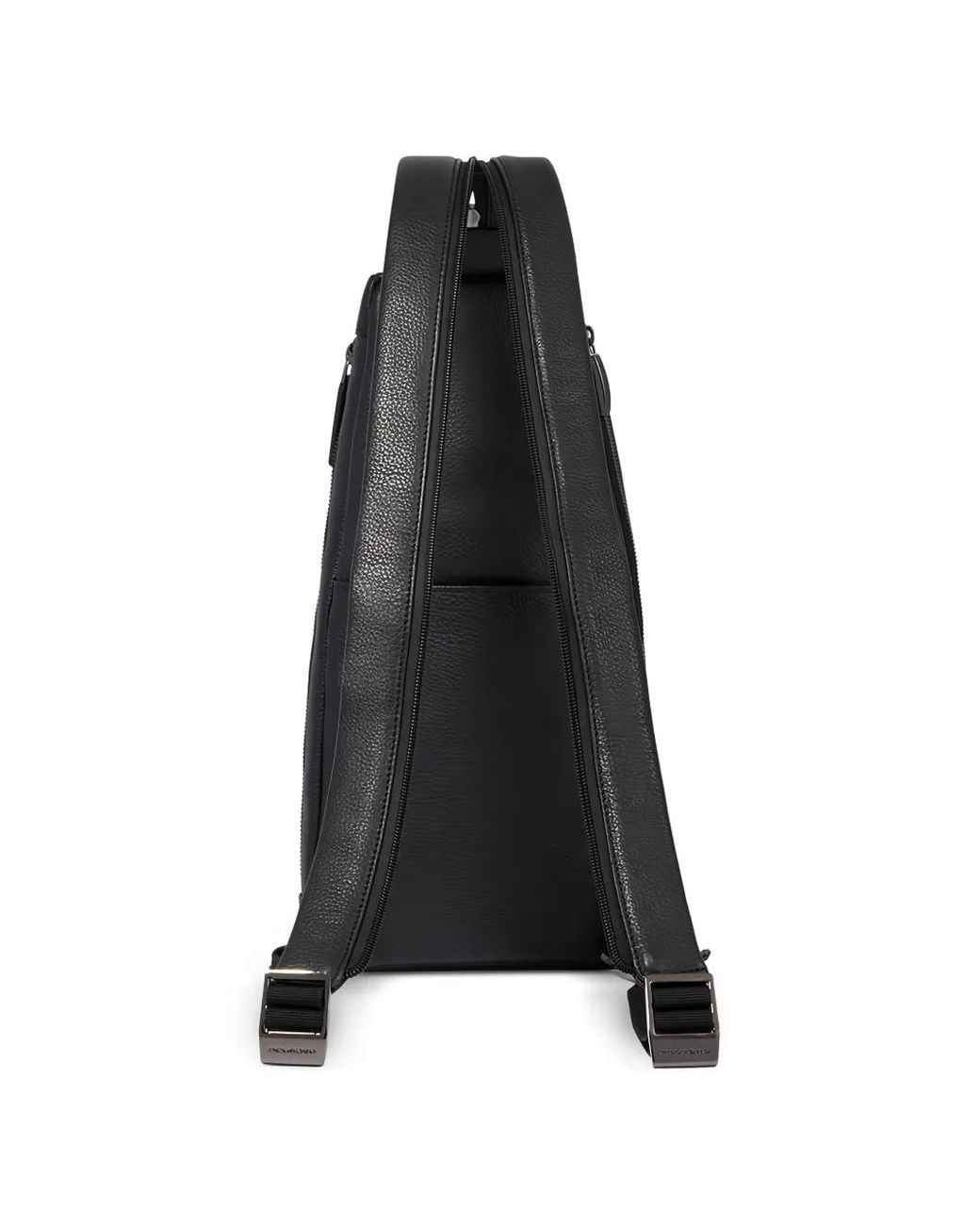 Piquadro Black Modus Restyling Leather Sling Bag for men