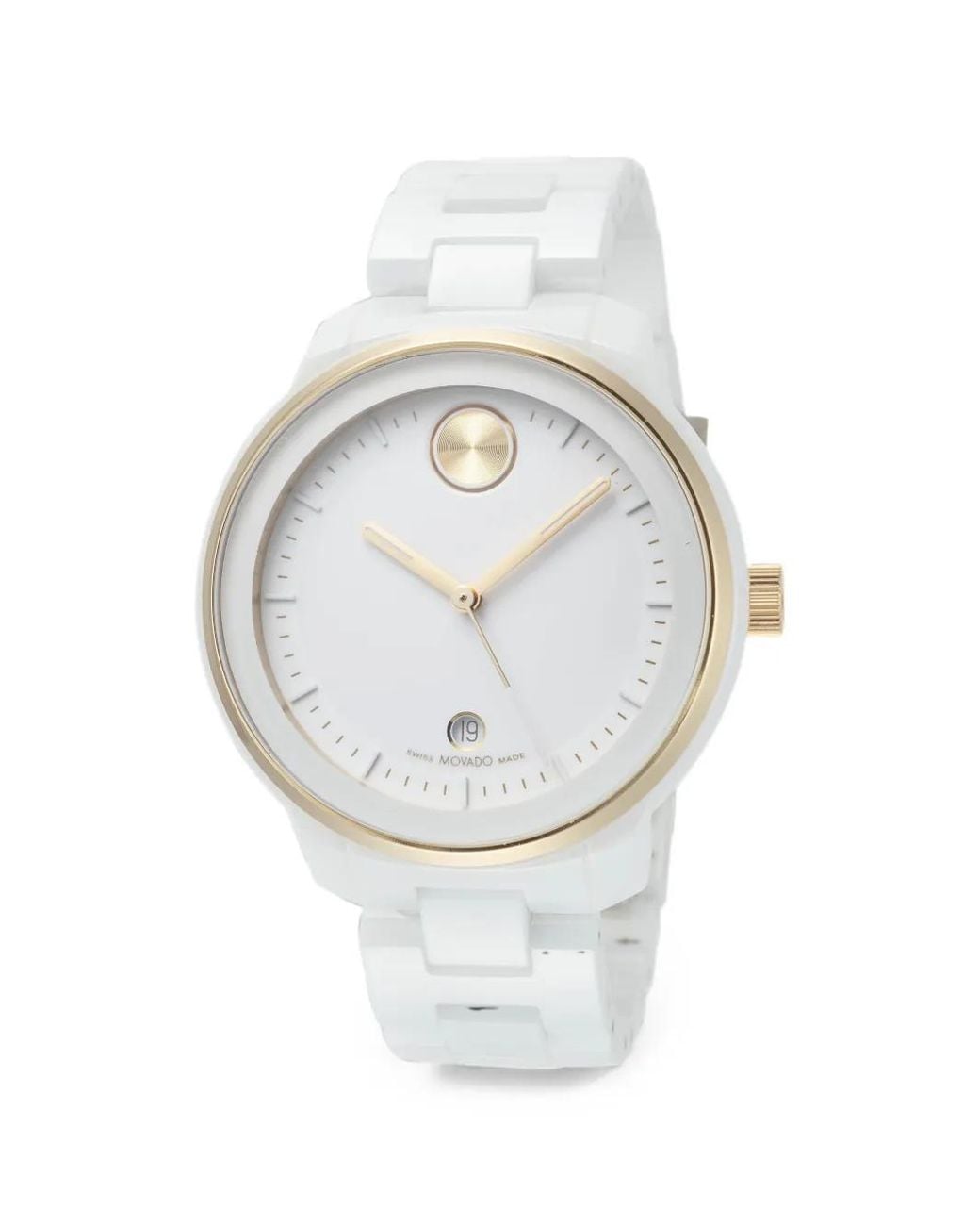 Movado White Bold 38.5Mm Watch