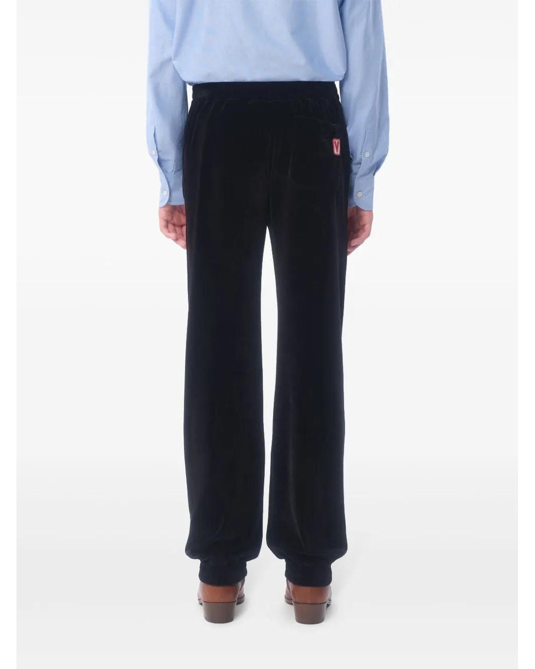 Valentino Garavani Black Chez-Patch Track Pants for men