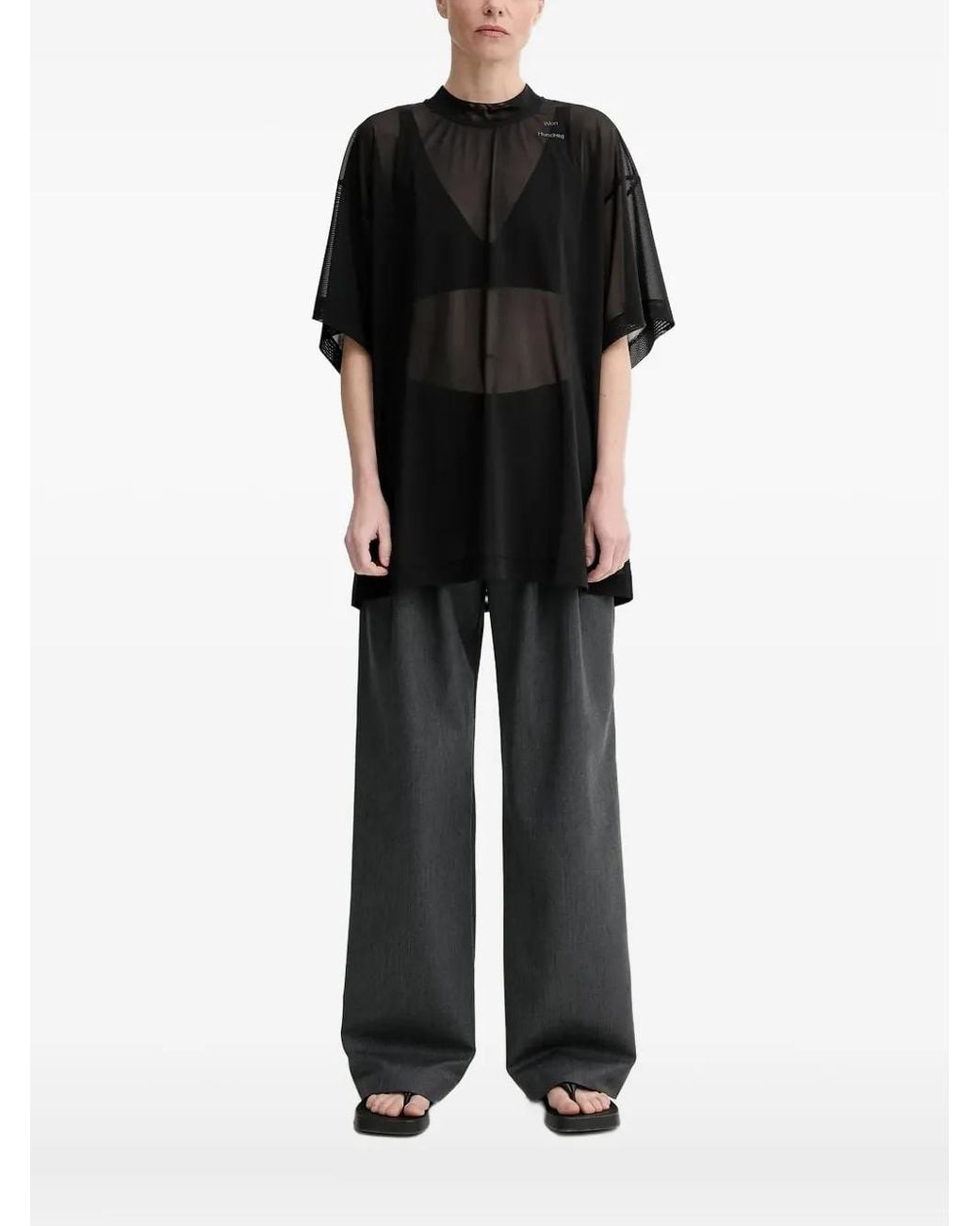 Won Hundred Black High-Neck Top
