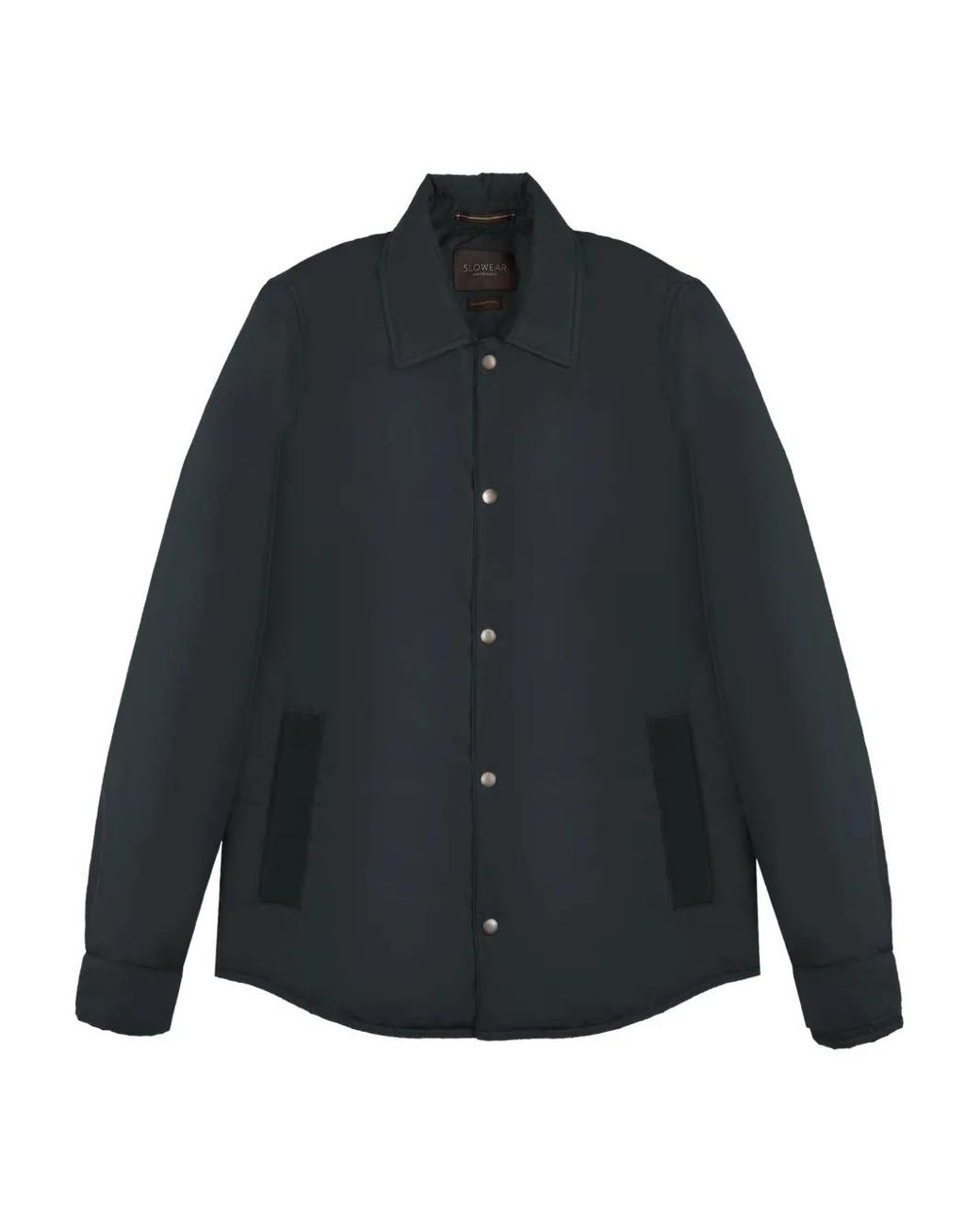 Montedoro Blue Padded Snap Overshirt for men