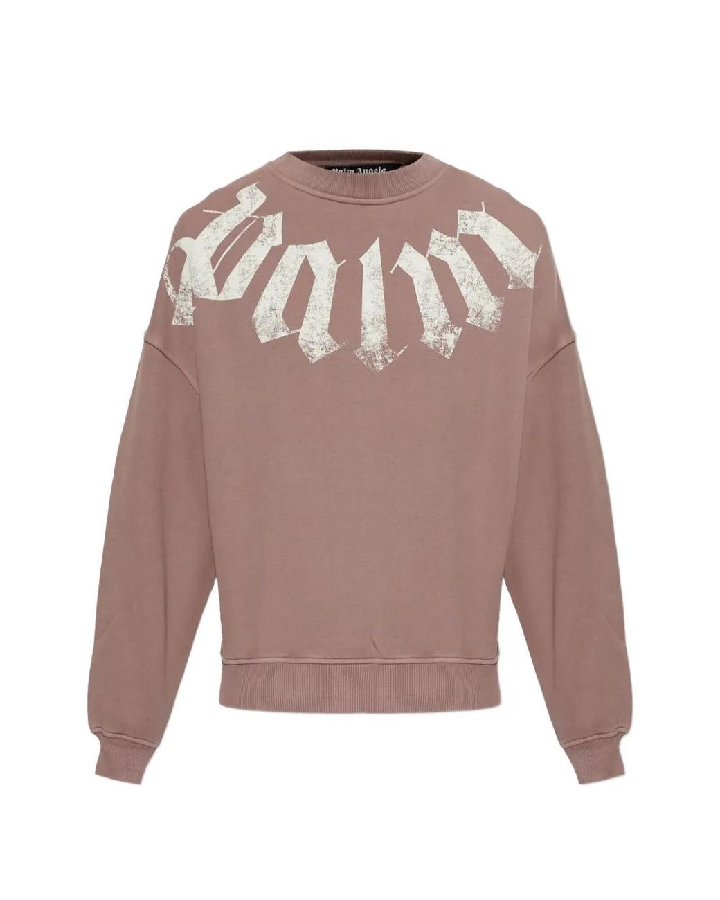 Palm Angels Pink Logo-Print Sweater for men
