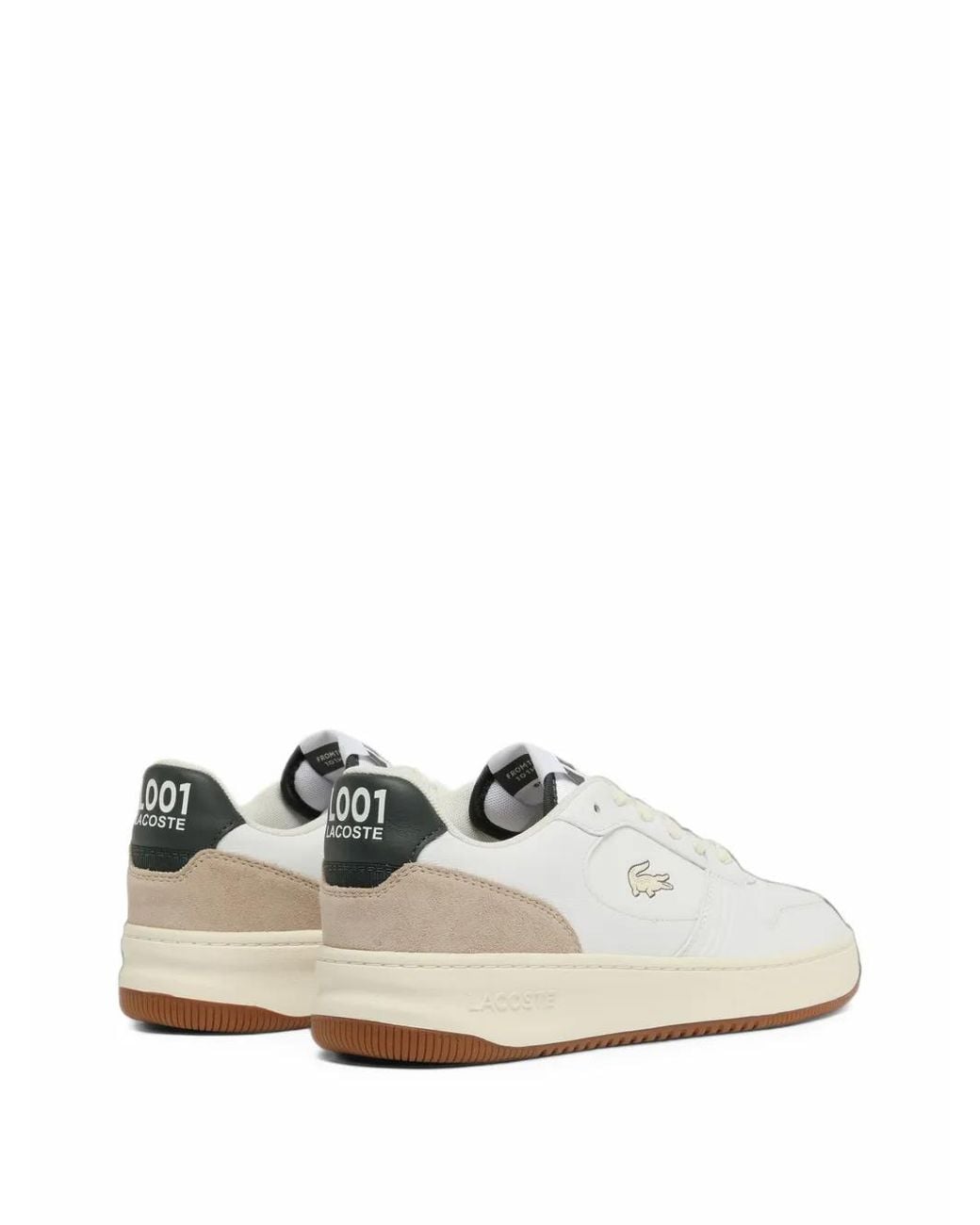 Lacoste White L001 Set Leather Sneakers for men