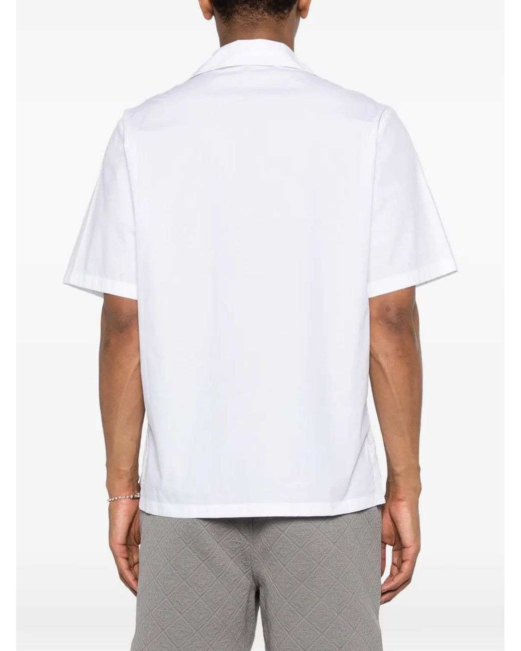 Casablanca White Chemise Collage D'Icones Graphiques for men