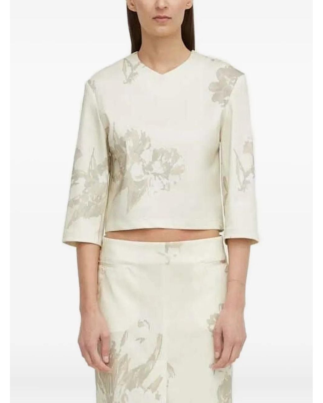 Remain White Floral-Print Top