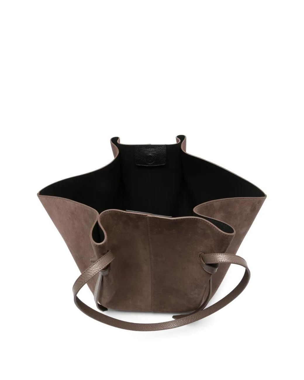 Yuzefi Brown Grand Sac Porté Épaule Mochi En Daim