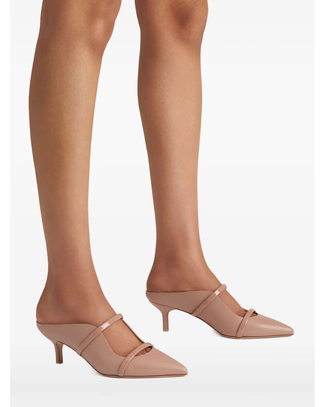 Malone Souliers Pink Maureen Double-Strap Mules