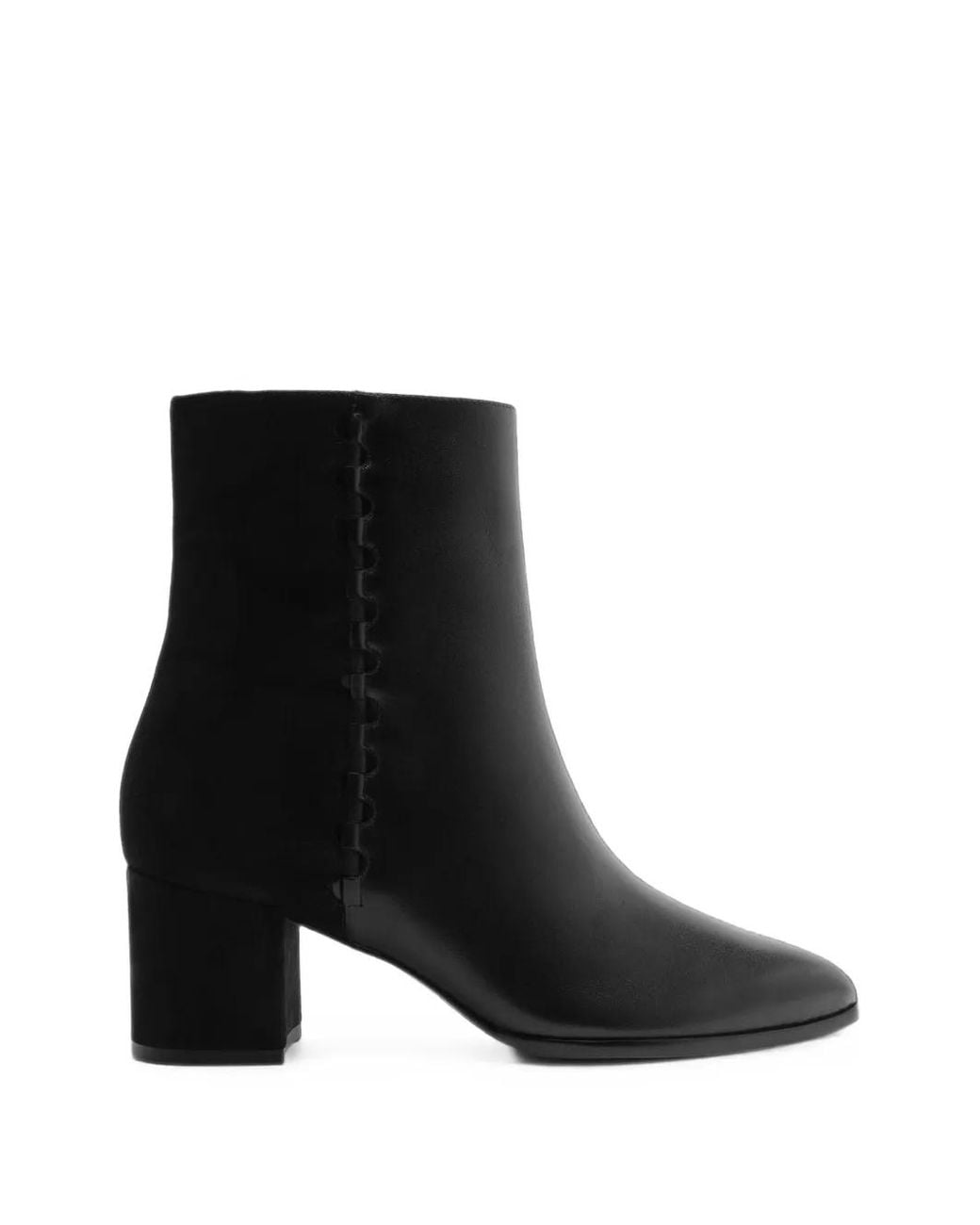 Alexandre Birman Black Jesse Whipstitch-Trim Ankle Boots