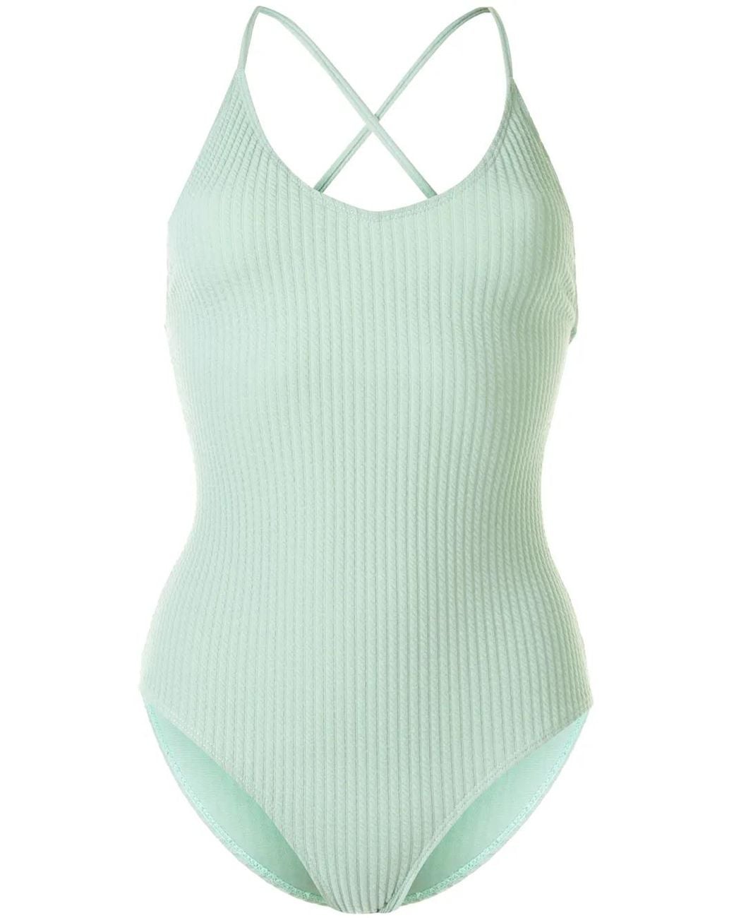 Duskii Blue Margot Ribbed Swimsuit