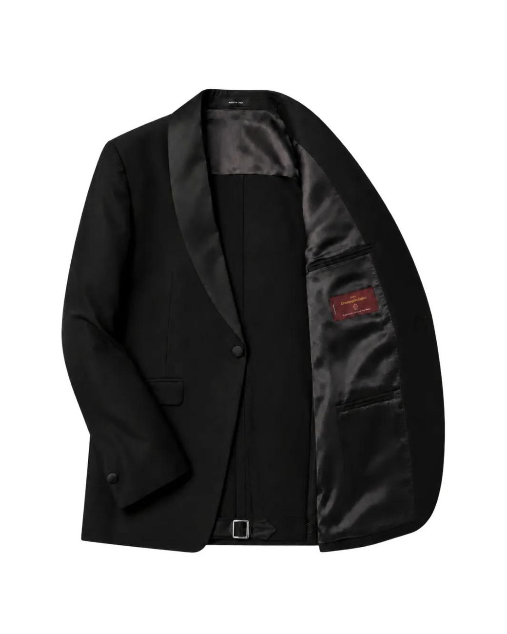 Franzese Collection Black Shawl-Lapel Single-Breasted Suit for men