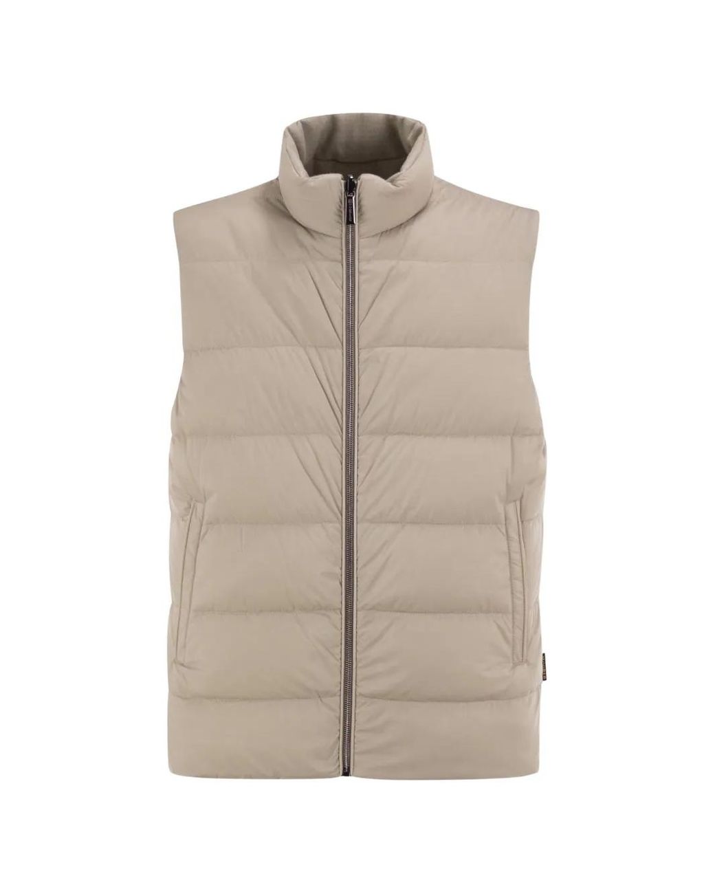 Moorer Natural Reversible Quilted Gilet for men