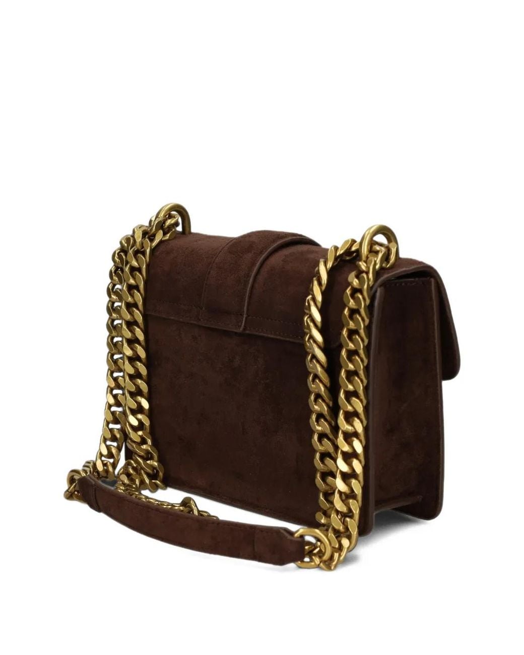 Just Cavalli Brown Snake-Plaque Chain-Strap Cross Body Bag