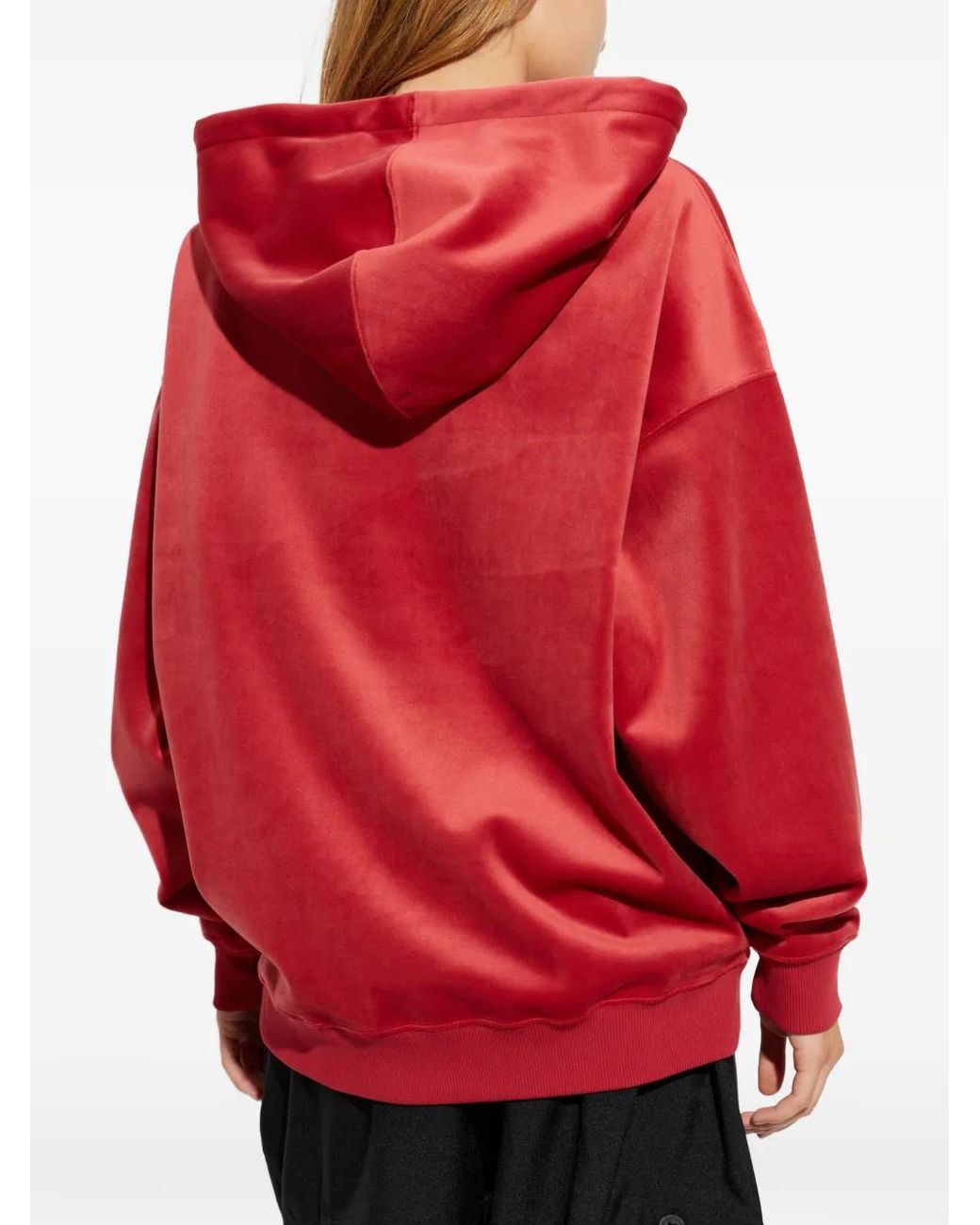 Y-3 Logo-Embroidered Velvet Hoodie