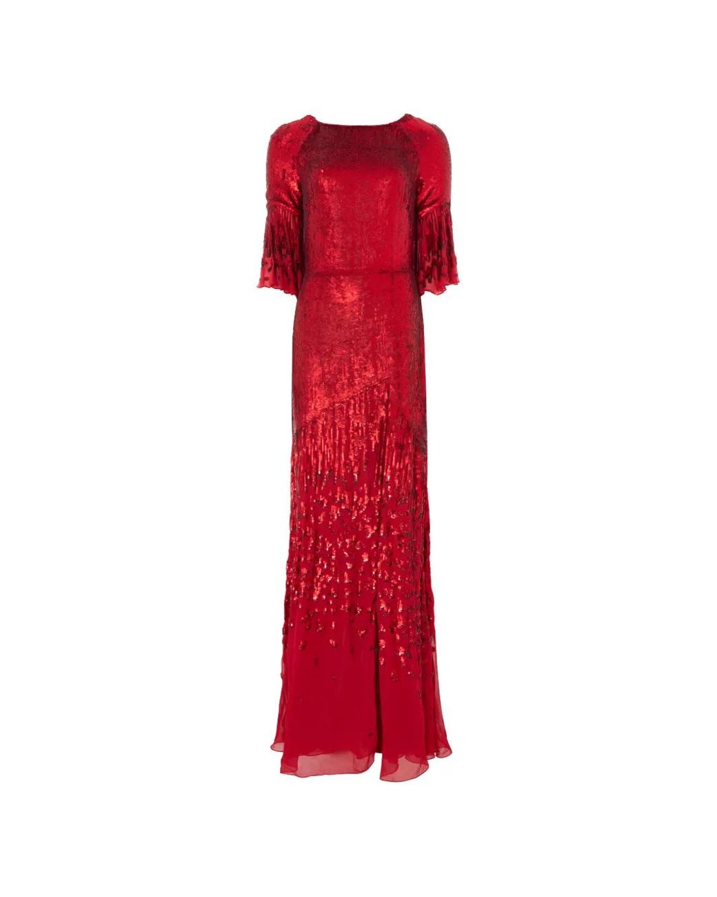Temperley London Celestial Sequin-Embellished Flared-Sleeve Maxi Dress |  Lyst
