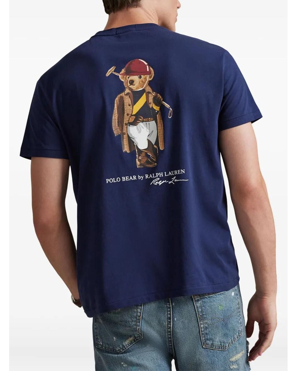 Polo Ralph Lauren Blue Polo Bear T-Shirt for men