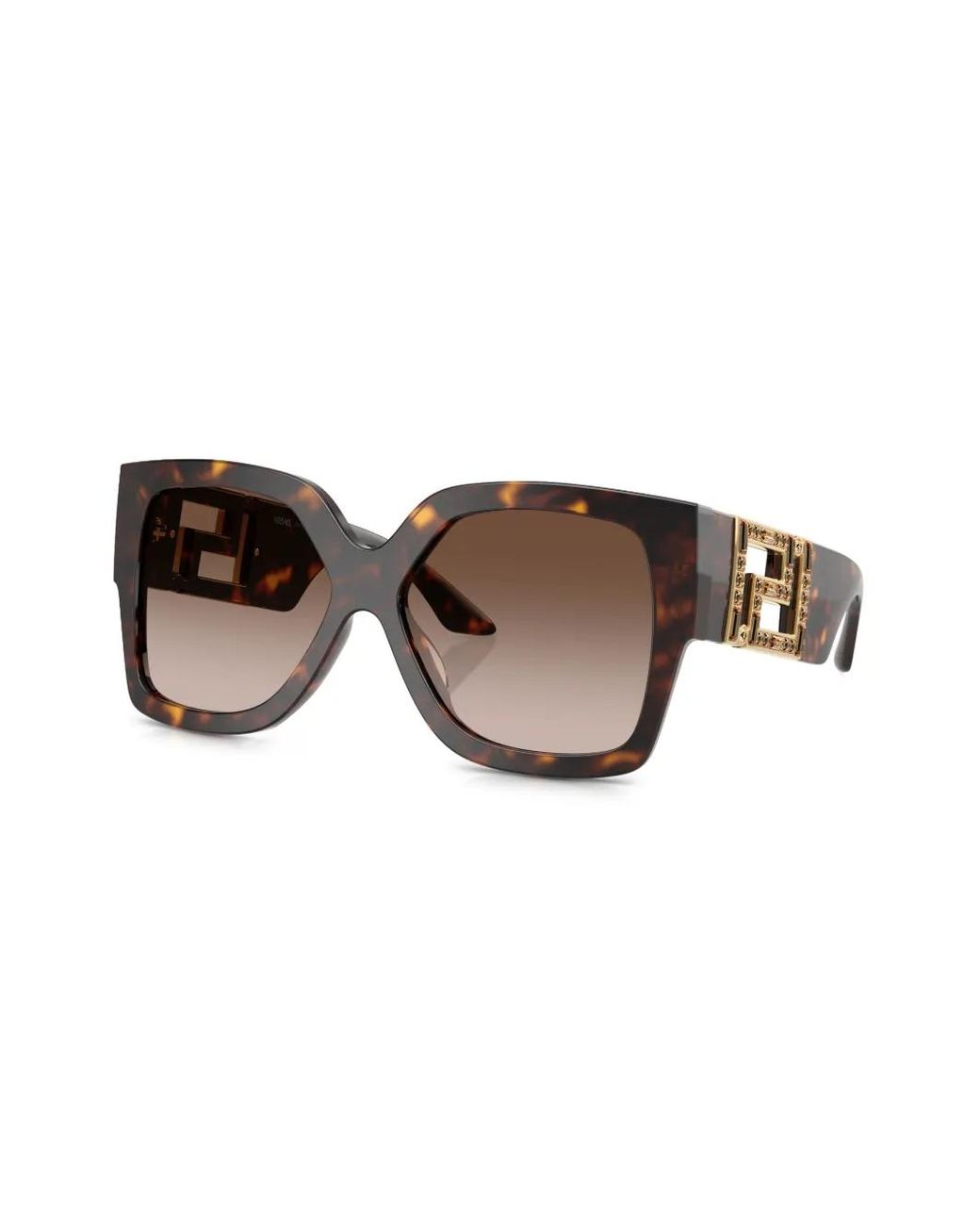 Versace Brown Medusa-Plaque Oversized-Frame Sunglasses