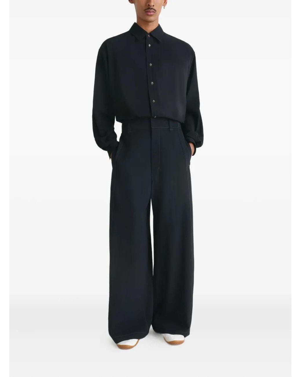 Lemaire Black Button-Down Shirt for men