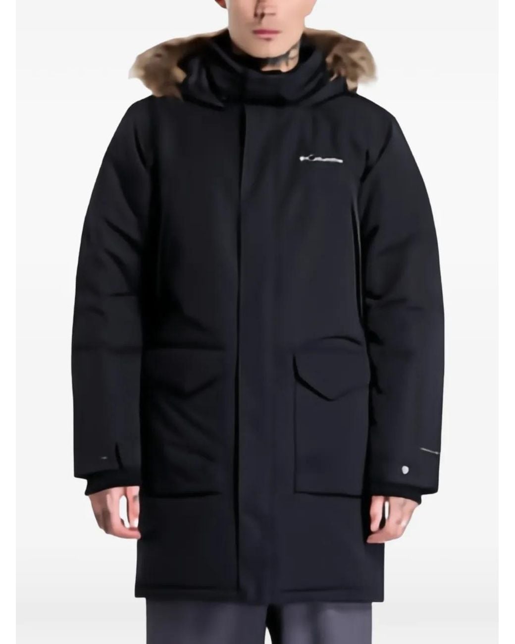 Columbia Blue Logo-Print Coat for men