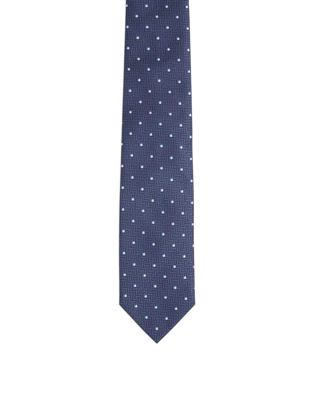 Brioni Blue Polka-Dot Tie for men