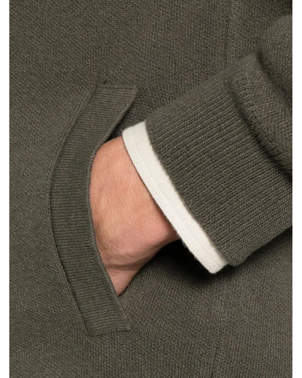 Daniele Fiesoli Green Zip-Up Cardigan for men