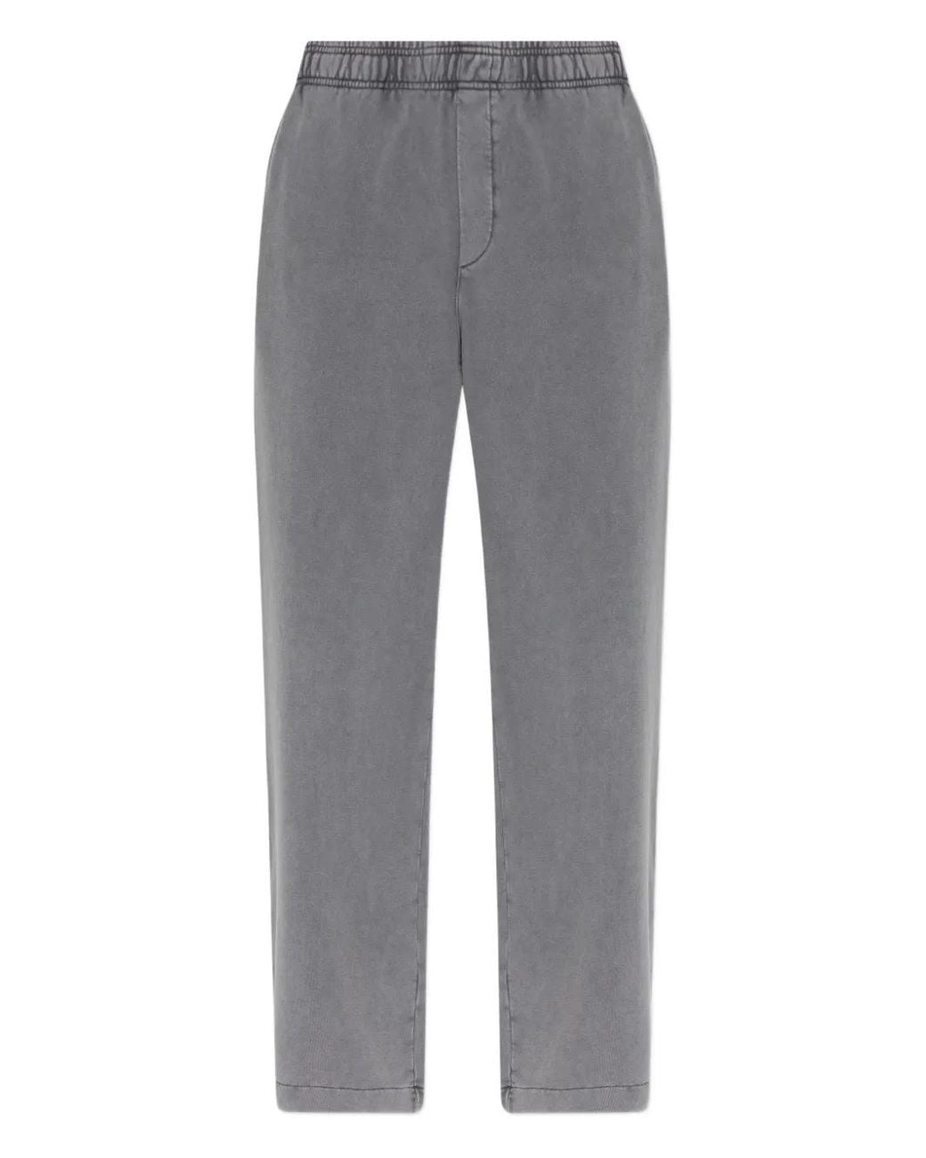 Versace Jeans Couture Gray Logo-Patch Elasticated Trousers for men