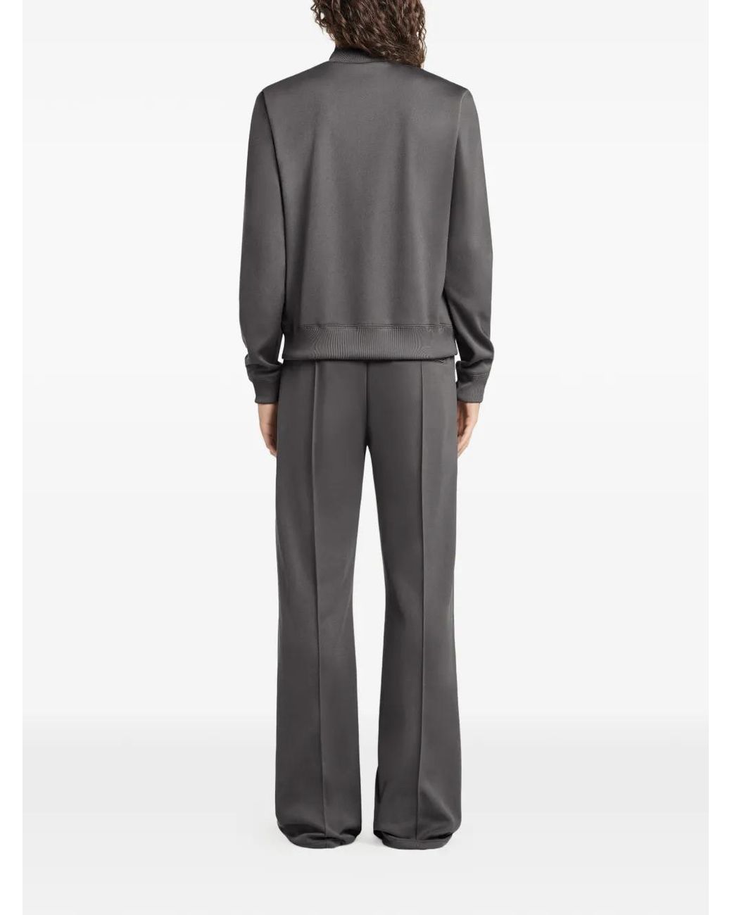 Courreges Gray Zip-Up Logo Jacket for men
