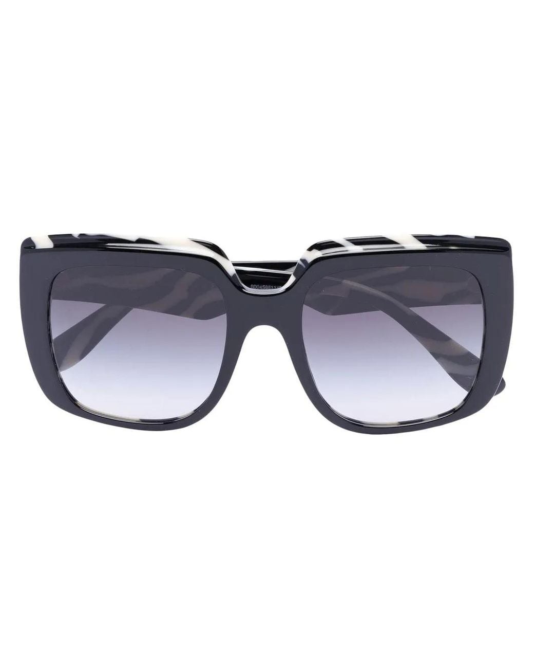 Dolce & Gabbana Blue Zebra Oversized Square-Frame Sunglasses